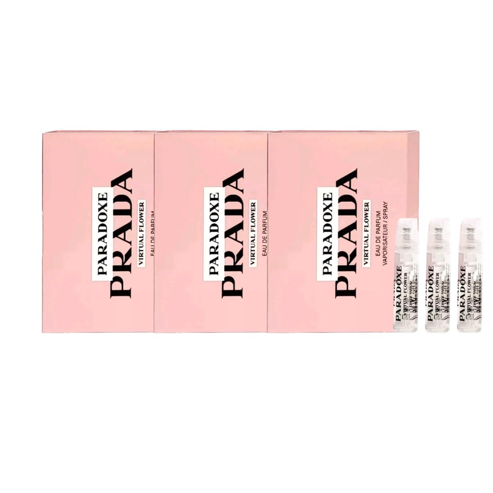 PRADA Paradoxe Virtual Flower Samples x 3 - .04 fl oz ea. NEW ON CARD
